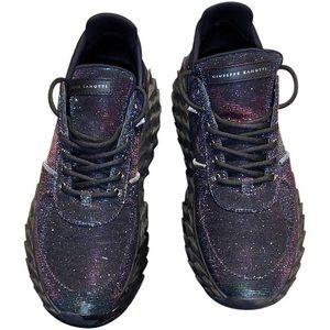 Giuseppe Zanotti Urchin Leather Glitter Sneakers 38.5 US 8